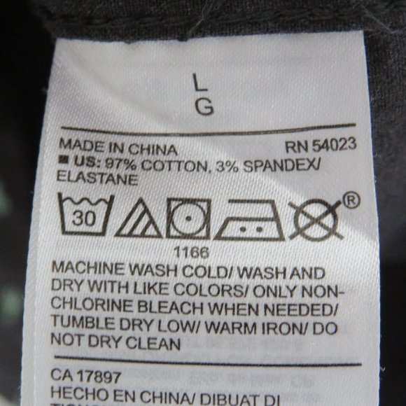 Old Navy* Men's Short Sleeve Button Down Curved‎ Hem Chest Pocket Shirt~ Large - Picture 5 of 11